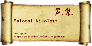 Palotai Nikolett névjegykártya