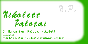 nikolett palotai business card